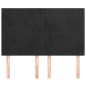 vidaXL Cabeceros 4 unidades terciopelo negro 72x5x78/88 cm