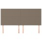 vidaXL Cabeceros 4 unidades de tela gris taupe 90x5x78/88 cm