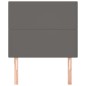 vidaXL Cabeceros 2 unidades de cuero sintético gris 80x5x78/88 cm