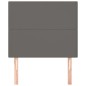 vidaXL Cabeceros 2 unidades de cuero sintético gris 100x5x78/88 cm