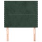 vidaXL Cabeceros 2 unidades de terciopelo verde oscuro 90x5x78/88 cm