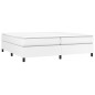 vidaXL Cama box spring con colchón cuero sintético blanco 200x200 cm vidaXL Cama box spring con colchón cuero sintético blanco 200x200 cm