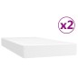 vidaXL Cama box spring con colchón cuero sintético blanco 200x200 cm vidaXL Cama box spring con colchón cuero sintético blanco 200x200 cm