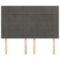 vidaXL Cabeceros 4 unidades terciopelo gris oscuro 72x5x78/88 cm vidaXL Cabeceros 4 unidades terciopelo gris oscuro 72x5x78/88 cm