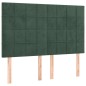 vidaXL Cabeceros 4 unidades terciopelo verde oscuro 72x5x78/88 cm vidaXL Cabeceros 4 unidades terciopelo verde oscuro 72x5x78/88 cm