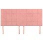 vidaXL Cabeceros 4 unidades de terciopelo rosa 90x5x78/88 cm vidaXL Cabeceros 4 unidades de terciopelo rosa 90x5x78/88 cm