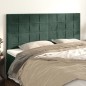 vidaXL Cabeceros 4 unidades de terciopelo verde oscuro 90x5x78/88 cm vidaXL Cabeceros 4 unidades de terciopelo verde oscuro 90x5x78/88 cm