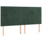 vidaXL Cabeceros 4 unidades de terciopelo verde oscuro 90x5x78/88 cm vidaXL Cabeceros 4 unidades de terciopelo verde oscuro 90x5x78/88 cm