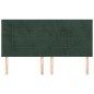 vidaXL Cabeceros 4 unidades de terciopelo verde oscuro 90x5x78/88 cm vidaXL Cabeceros 4 unidades de terciopelo verde oscuro 90x5x78/88 cm