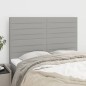 vidaXL Cabeceros 4 unidades tela gris claro 72x5x78/88 cm vidaXL Cabeceros 4 unidades tela gris claro 72x5x78/88 cm