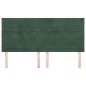 vidaXL Cabeceros 4 unidades de terciopelo verde oscuro 90x5x78/88 cm