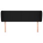 vidaXL Cabecero de tela negro 147x23x78/88 cm