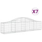 vidaXL Cestas de gaviones 7 uds forma de arco hierro 200x30x40/60 cm vidaXL Cestas de gaviones 7 uds forma de arco hierro 200x30x40/60 cm