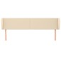 vidaXL Cabecero de tela color crema 203x23x78/88 cm