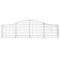 vidaXL Cestas de gaviones 7 uds forma de arco hierro 200x30x40/60 cm vidaXL Cestas de gaviones 7 uds forma de arco hierro 200x30x40/60 cm