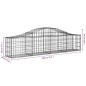 vidaXL Cestas de gaviones 7 uds forma de arco hierro 200x30x40/60 cm vidaXL Cestas de gaviones 7 uds forma de arco hierro 200x30x40/60 cm