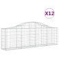 vidaXL Cestas de gaviones 12 uds forma de arco hierro 200x30x60/80 cm vidaXL Cestas de gaviones 12 uds forma de arco hierro 200x30x60/80 cm