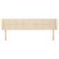 vidaXL Cabecero de tela color crema 203x23x78/88 cm vidaXL Cabecero de tela color crema 203x23x78/88 cm