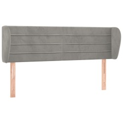 vidaXL Cabecero de terciopelo gris claro 147x23x78/88 cm