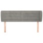 vidaXL Cabecero de terciopelo gris claro 147x23x78/88 cm vidaXL Cabecero de terciopelo gris claro 147x23x78/88 cm