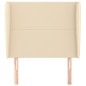 vidaXL Cabecero con orejas de tela color crema 93x23x118/128 cm