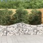 vidaXL Cestas de gaviones 40 uds forma de arco hierro 200x50x60/80 cm