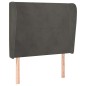 vidaXL Cabecero con orejas de terciopelo gris oscuro 83x23x118/128 cm vidaXL Cabecero con orejas de terciopelo gris oscuro 83x23x118/128 cm