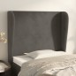 vidaXL Cabecero con orejas de terciopelo gris oscuro 93x23x118/128 cm vidaXL Cabecero con orejas de terciopelo gris oscuro 93x23x118/128 cm