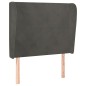 vidaXL Cabecero con orejas de terciopelo gris oscuro 93x23x118/128 cm vidaXL Cabecero con orejas de terciopelo gris oscuro 93x23x118/128 cm