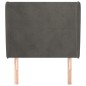 vidaXL Cabecero con orejas de terciopelo gris oscuro 93x23x118/128 cm vidaXL Cabecero con orejas de terciopelo gris oscuro 93x23x118/128 cm