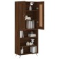 vidaXL Aparador alto madera contrachapada marrón roble 69,5x34x180 cm vidaXL Aparador alto madera contrachapada marrón roble 69,5x34x180 cm