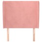 vidaXL Cabecero con orejas de terciopelo rosa 83x23x118/128 cm