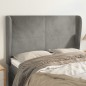 vidaXL Cabecero con orejas de terciopelo gris claro 147x23x118/128 cm vidaXL Cabecero con orejas de terciopelo gris claro 147x23x118/128 cm