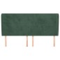 vidaXL Cabecero con orejas de terciopelo verde oscuro 203x23x118/128cm vidaXL Cabecero con orejas de terciopelo verde oscuro 203x23x118/128cm
