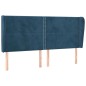 vidaXL Cabecero con orejas de terciopelo azul oscuro 163x23x118/128 cm vidaXL Cabecero con orejas de terciopelo azul oscuro 163x23x118/128 cm