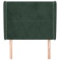 vidaXL Cabecero con orejas de terciopelo verde oscuro 93x23x118/128 cm vidaXL Cabecero con orejas de terciopelo verde oscuro 93x23x118/128 cm