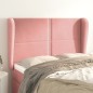 vidaXL Cabecero con orejas de terciopelo rosa 147x23x118/128 cm vidaXL Cabecero con orejas de terciopelo rosa 147x23x118/128 cm