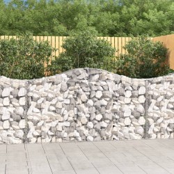 vidaXL Cestas de gaviones 8 uds forma de arco hierro 200x30x100/120 cm