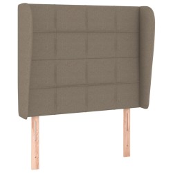 vidaXL Cabecero con orejas de tela gris taupe 103x23x118/128 cm 