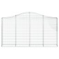 vidaXL Cestas de gaviones 8 uds forma de arco hierro 200x30x100/120 cm