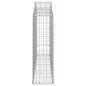 vidaXL Cestas de gaviones 8 uds forma de arco hierro 200x30x100/120 cm
