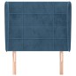vidaXL Cabecero con orejas de terciopelo azul oscuro 83x23x118/128 cm vidaXL Cabecero con orejas de terciopelo azul oscuro 83x23x118/128 cm