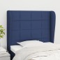 vidaXL Cabecero con orejas de tela azul 93x23x118/128 cm vidaXL Cabecero con orejas de tela azul 93x23x118/128 cm