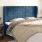 vidaXL Cabecero con orejas de terciopelo azul oscuro 163x23x118/128 cm vidaXL Cabecero con orejas de terciopelo azul oscuro 163x23x118/128 cm