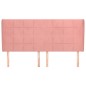 vidaXL Cabecero con orejas de terciopelo rosa 183x23x118/128 cm