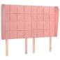 vidaXL Cabecero con orejas de terciopelo rosa 147x23x118/128 cm