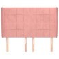 vidaXL Cabecero con orejas de terciopelo rosa 147x23x118/128 cm