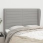 vidaXL Cabecero con orejas de tela gris claro 147x23x118/128 cm vidaXL Cabecero con orejas de tela gris claro 147x23x118/128 cm