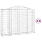 vidaXL Cestas gaviones 4 uds forma de arco hierro 200x30x140/160 cm vidaXL Cestas gaviones 4 uds forma de arco hierro 200x30x140/160 cm