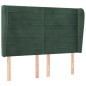 vidaXL Cabecero con orejas de terciopelo verde oscuro 147x23x118/128cm vidaXL Cabecero con orejas de terciopelo verde oscuro 147x23x118/128cm